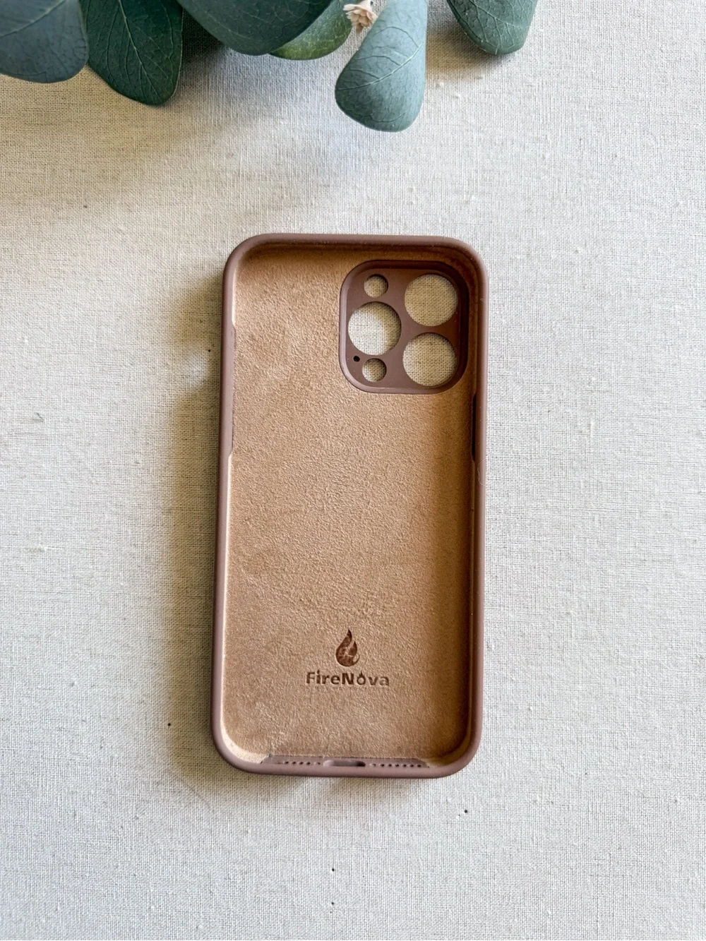FireNova Brown Silicone iPhone 14 Pro Max Case Soft Protective Cover